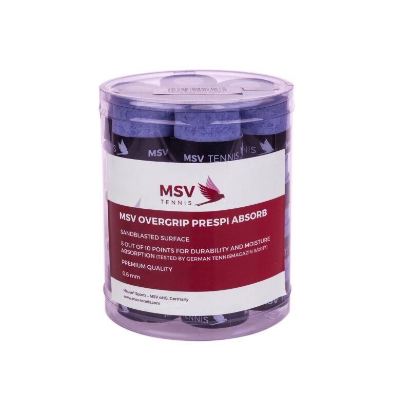 MSV Overgrip Prespi Absorb 0.6mm (Schweissabsorption/Komfort) hellblau 24er Dose