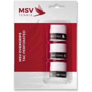 MSV Overgrip Tac Perforated 0.6mm (Schweissabsorption/Haltbarkeit) weiss 3er