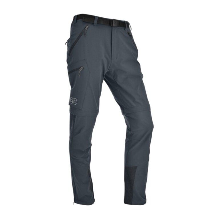 Maul Wander-Trekkinghose Eiger Alpin T-Zipp-Off 2in1 (lange Hose und Bermudas in einem) dunkelgrau Herren