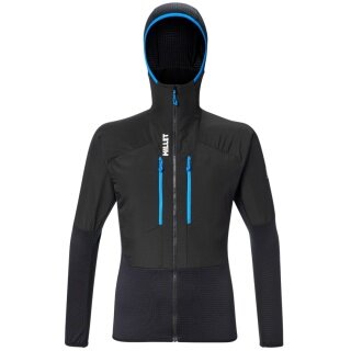 Millet Fleecejacke Parmelan Hybrid Hoodie (winddicht, atmungsaktiv) schwarz Herren