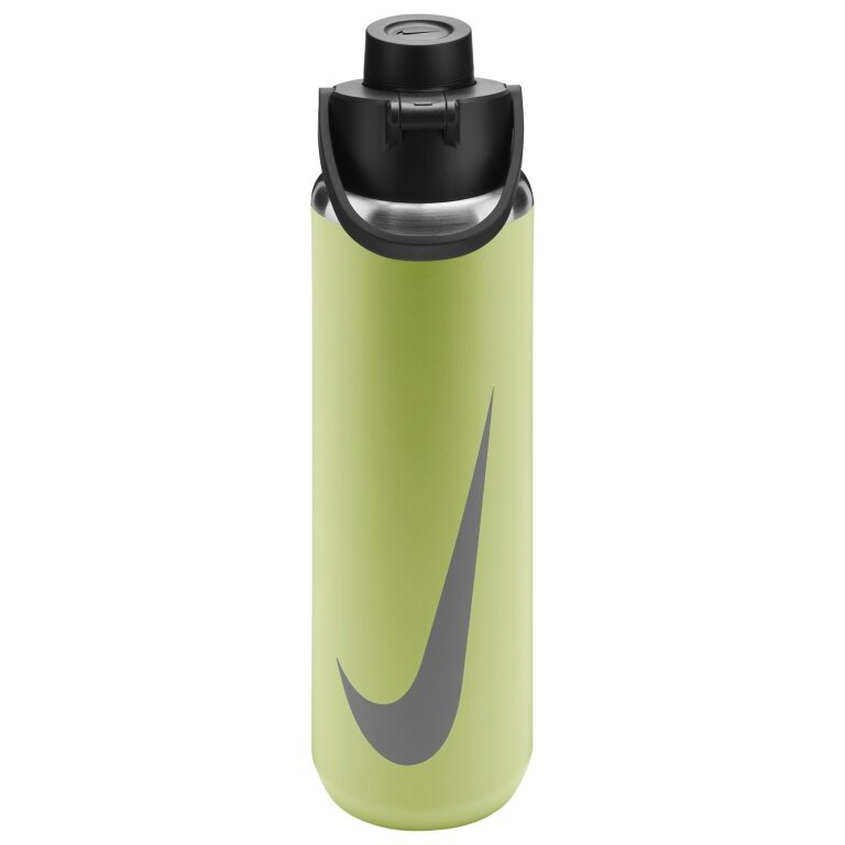 Nike Trinkflasche Recharge Chug Bottle Edelstahl Graphic lime/silber 709ml