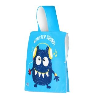 Nils Aqua Handtuch Poncho mit Kapuze NAR20 Monster (Mikrofaser, 60x85cm) blau