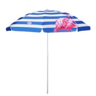 Nils Camp Strandschrim NC7811 (Motiv Flamingo) blau - 180x160x100cm