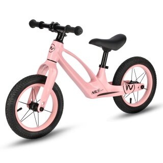 Nils Fun Laufrad RB901 (12 Zoll-Rädern, mit Led) rosa/schwarz