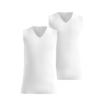Odlo Funktionsunterwäsche Singlet Active Light mit Ausschnitt weiss Herren - 2er Pack
