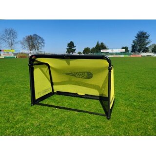 Powershot Mini-Fussballtor faltbar aus Aluminium (wetterfest) 1,5m x 1m - gelb -