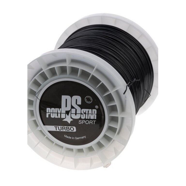 Polystar Tennissaite Turbo (Haltbarkeit+Power) schwarz 400m Rolle
