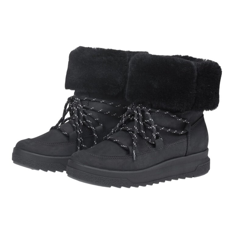 Pomar Winterstiefel Lappi GTX (Nubukleder, Lammfell) schwarz Damen