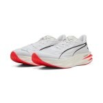 Puma Laufschuhe Deviate Pure Nitro (Dämpfung) weiss/rot Herren