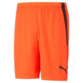 Puma Sporthose teamLIGA Shorts kurz orangerot/schwarz Herren