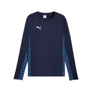 Puma Sport-Langarmshirt teamLIGA26 Training Sweat (100% rec. Polyester, atmungsaktiv) navyblau Herren
