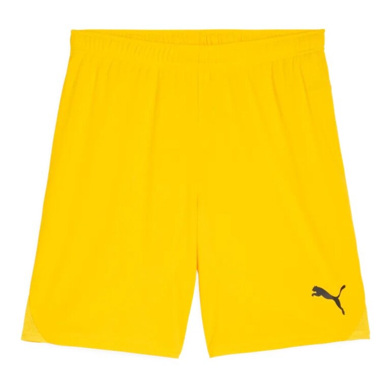 Puma Sporthose teamGOAL Shorts (100% rec. Polyester) kurz gelb Herren