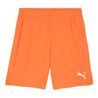 Puma Sporthose teamGOAL Shorts (100% rec. Polyester) kurz orange Herren