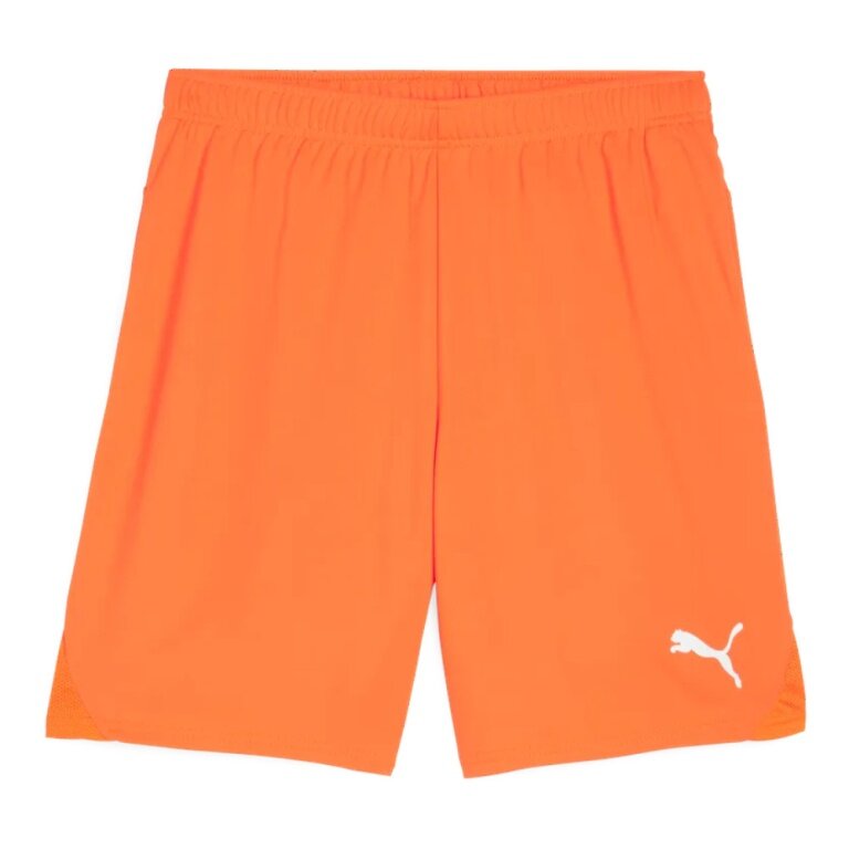 Puma Sporthose teamGOAL Shorts (100% rec. Polyester) kurz orange Herren