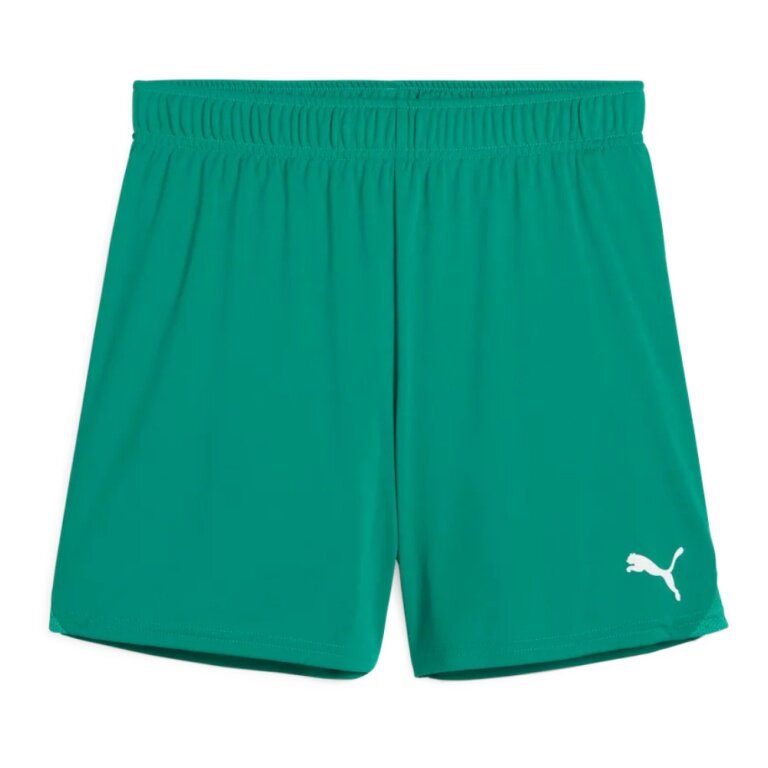 Puma Sporthose teamGOAL Shorts (100% rec. Polyester) kurz grün Damen