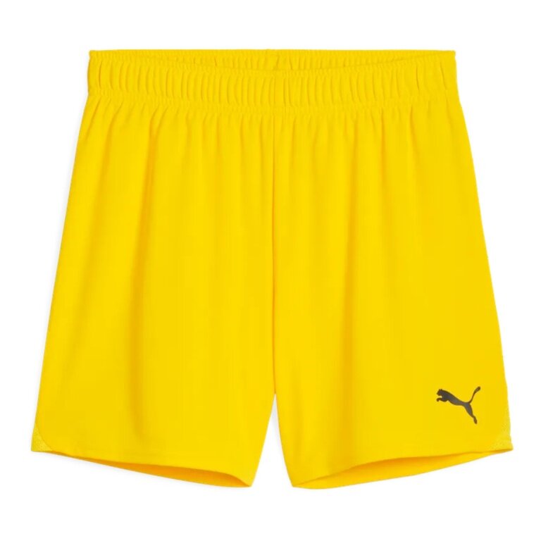 Puma Sporthose teamGOAL Shorts (100% rec. Polyester) kurz gelb Damen