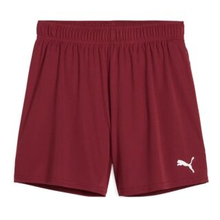 Puma Sporthose teamGOAL Shorts (100% rec. Polyester) kurz bordeauxrot Damen