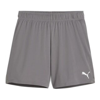 Puma Sporthose teamGOAL Shorts (100% rec. Polyester) kurz grau Damen