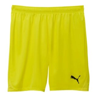 Puma Sporthose teamGOAL Shorts (100% rec. Polyester) kurz neongelb Herren