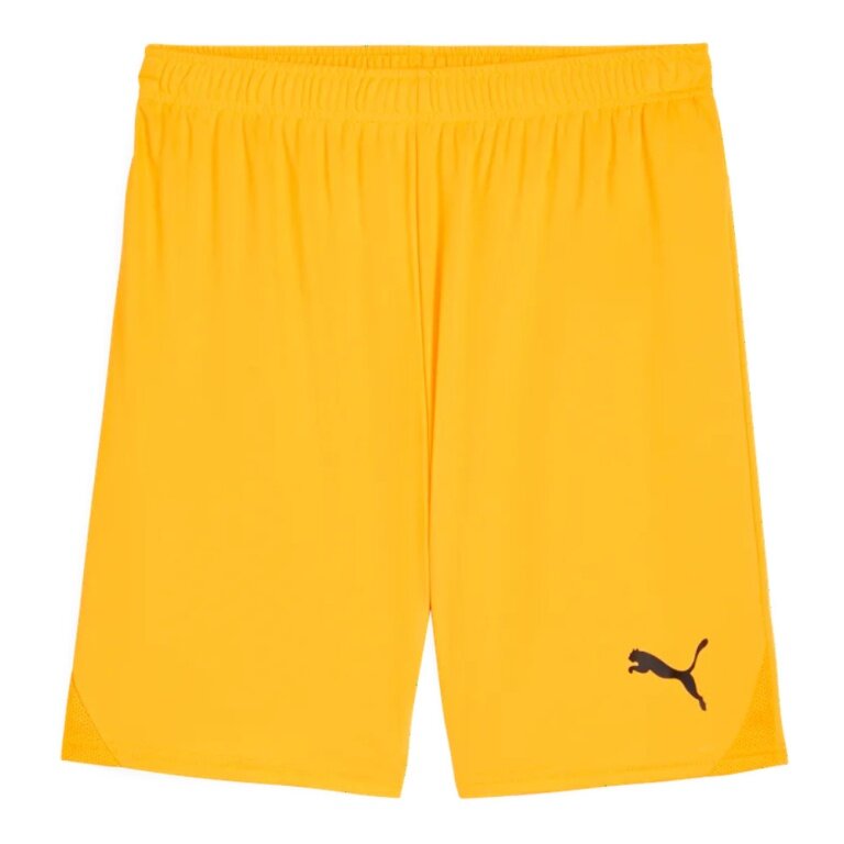 Puma Sporthose teamGOAL Shorts (100% rec. Polyester) kurz hellorange Herren