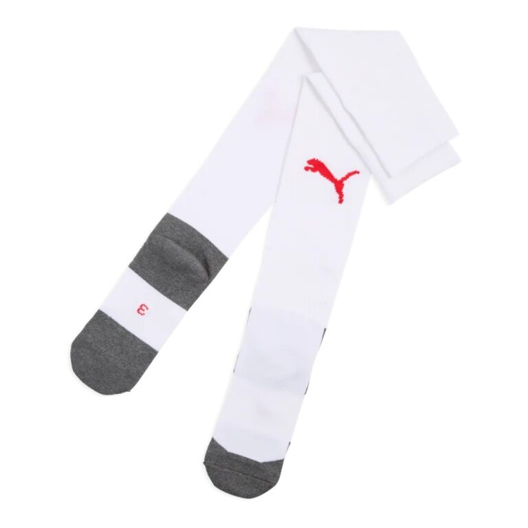 Puma Stutzenstrumpf teamLIGA26 Core weiss/rot - 1 Paar