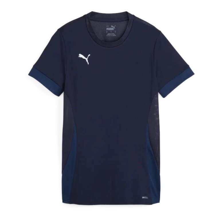 Puma Trainings-Shirt teamGOAL Matchday Jersey (100% rec. Polyester) kurzarm navyblau Damen