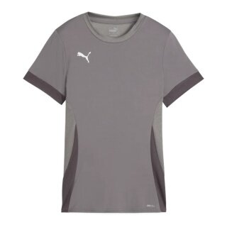 Puma Trainings-Shirt teamGOAL Matchday Jersey (100% rec. Polyester) kurzarm grau Damen