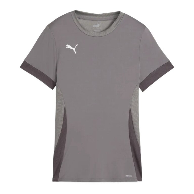 Puma Trainings-Shirt teamGOAL Matchday Jersey (100% rec. Polyester) kurzarm grau Damen