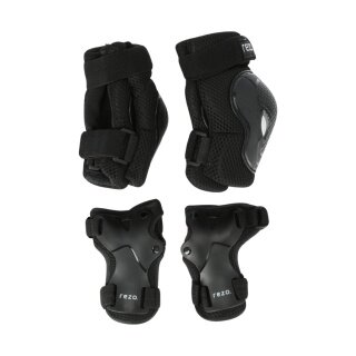 Rezo Schutzausrüstung Haslam Adult Protector (Knieschoner, Ellbogenschützer, Handgelenkschutz) - 3er Set
