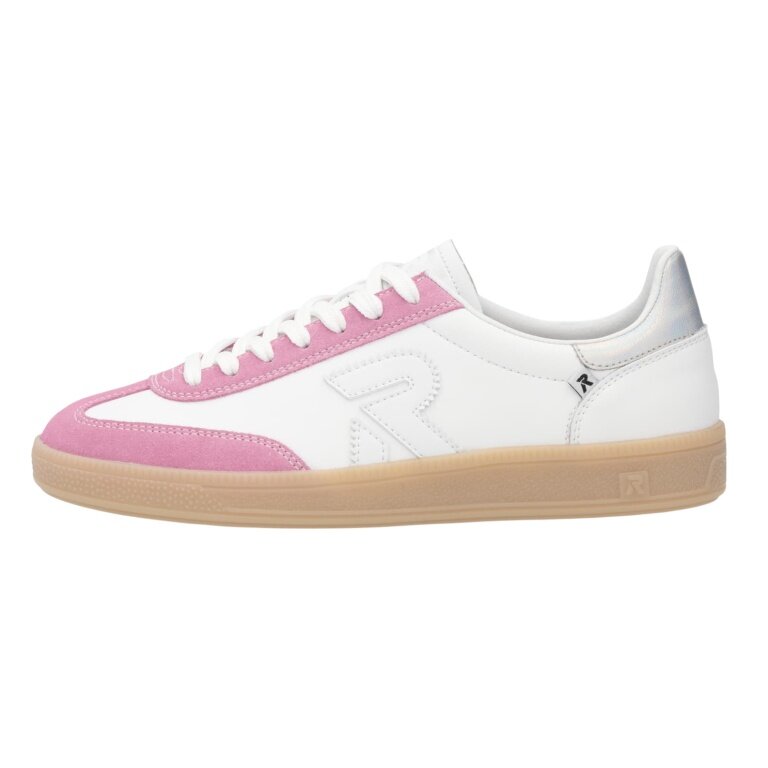 Rieker Sneaker San Diego (Glattleder) weiss/rosa Damen