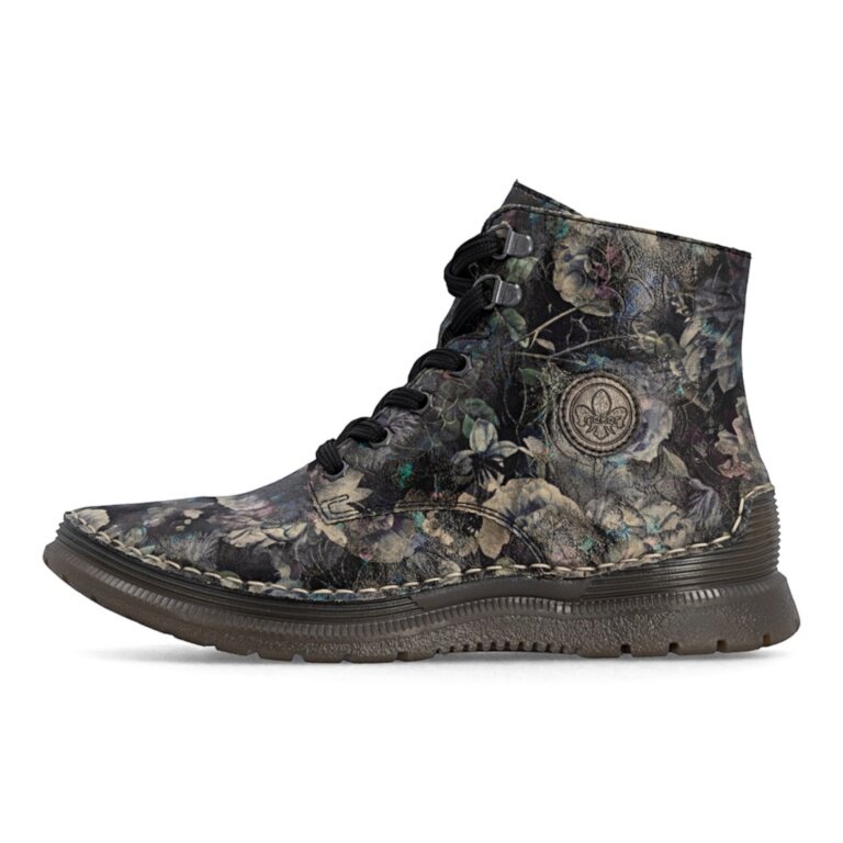 Rieker Winterstiefel Boots 53632 (Schnürstiefel mit Innenfutter und seitlichen Reissverschluss) bunt Damen