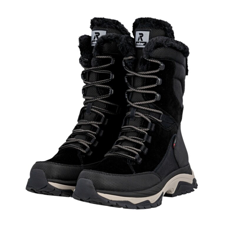 Rieker Winterstiefel W3972-00 (Schnürstiefel mit Innenfutter, sehr warm) schwarz Damen