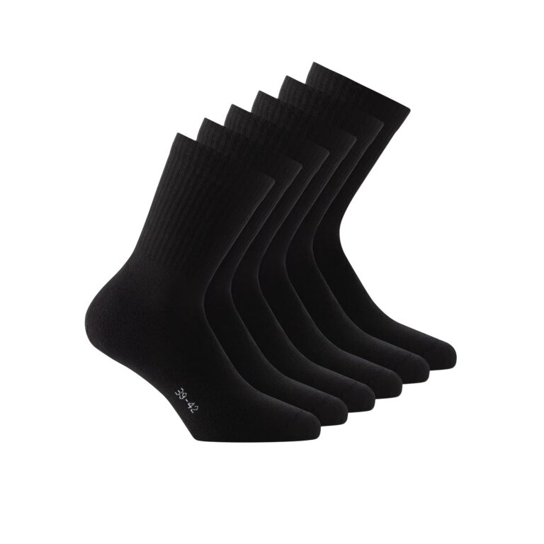 Rohner Tennissocken Crew Basic (superweich) schwarz - 3 Paar
