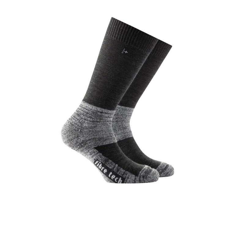 Rohner Trekkingsocke Fibre Tech schwarz/grau - 1 Paar