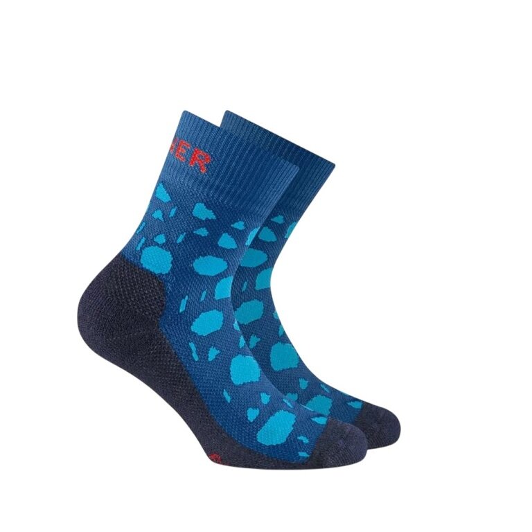 Rohner Wandersocke Explorer (Wollmischgewebe, hoher Tragekomfort) blau Kinder - 1 Paar