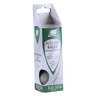 Sunflex Tischtennisball Flüsterball grau - 3 Stück