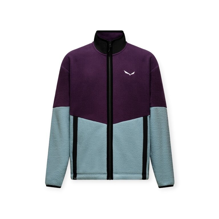 Salewa Fleecejacke Fanes Full-Zip (warm, Flauschige Textur) violett/hellblau Herren
