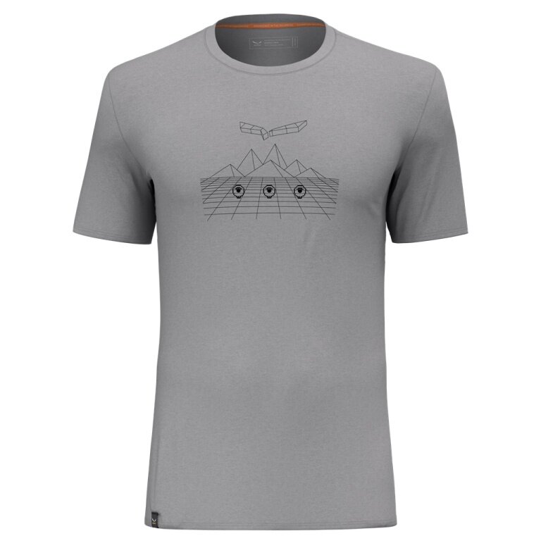 Salewa Sport-Tshirt Pure Space Sheep Merino (4-Wege-Stretch, geruchsneutralsierend) alloygrau Herren