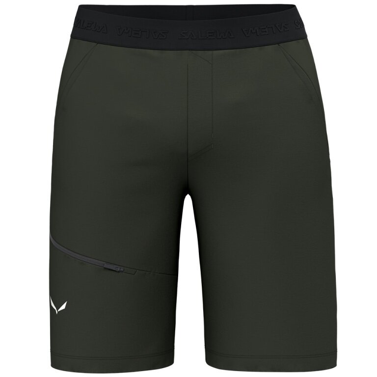 Salewa Trekking-Wanderhose Puez 4 Short (4-Wege-Stretch) kurz olivegrün Herren