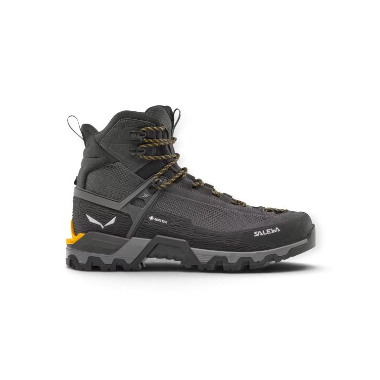 Salewa Wanderschuhe MTN Trainer 3 Tech Mid GTX (Exkursions-Bergstiefel, Veloursleder, wasserdicht) schwarz Damen