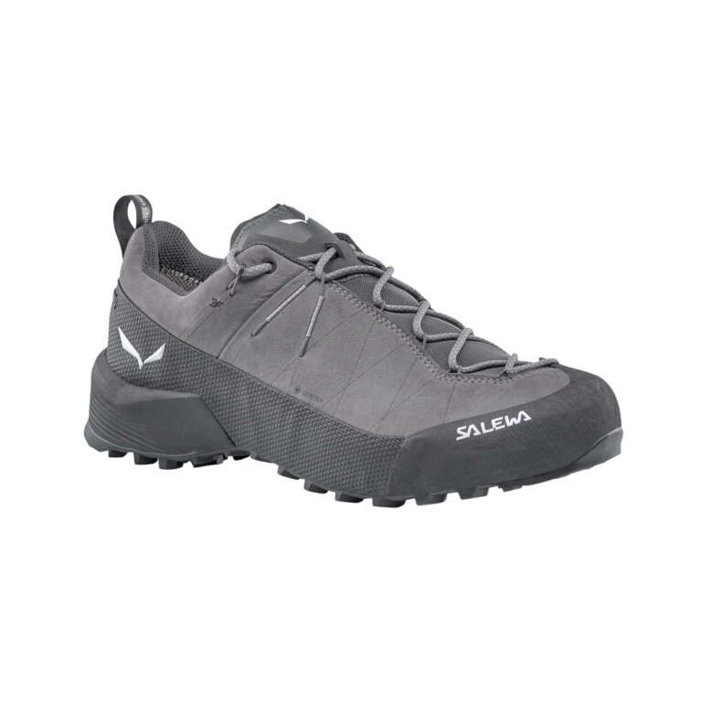Salewa Wanderschuhe Wildfire Leather 2 GTX (Zustieg, Nubukleder, wasserdicht) grau/schwarz Herren