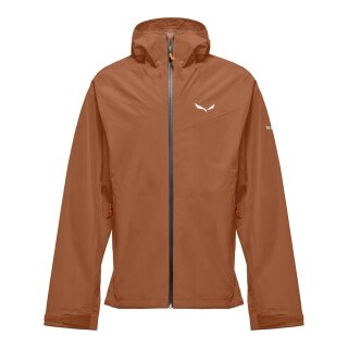 Salewa Trekking-Wanderjacke Puez Powertex (2,5-Lagen Hardshelljacke, wind- und wasserdicht) braun Herren