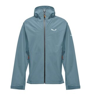 Salewa Trekking-Wanderjacke Puez Powertex (2,5-Lagen Hardshelljacke, wind- und wasserdicht) willow blau Herren