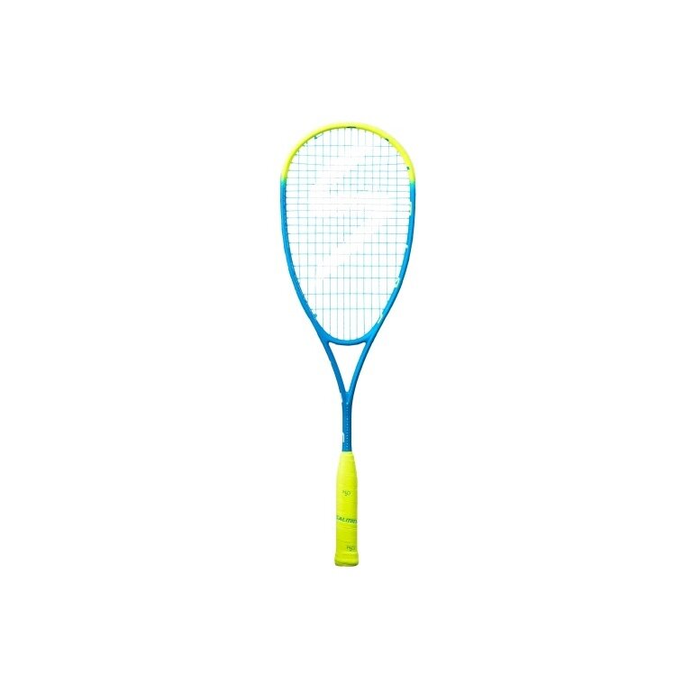 Salming Squashschläger Fusione PowerLite 149g/kopflastig blau/gelb - besaitet -