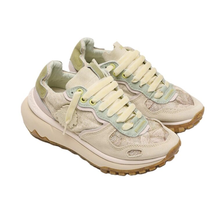 Satorisan Sneaker Chacrona Metta Lino Whitewisp - beige/grün/hellbraun Damen