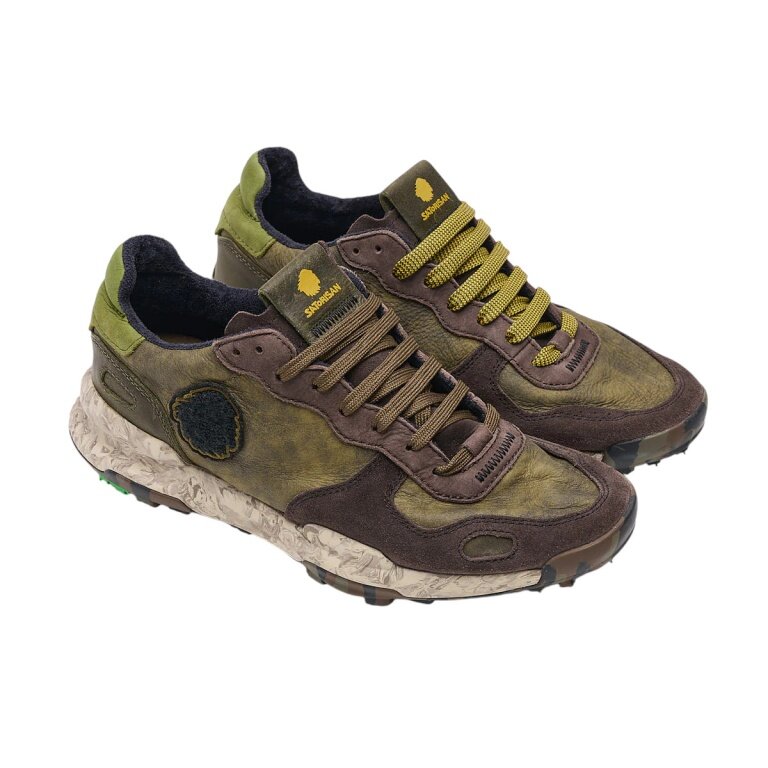 Satorisan Sneaker Chacrona Premium braun/grün Herren