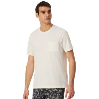Schiesser Freizeit Tshirt Mix+Relax (100% Baumwolle) weiss Herren