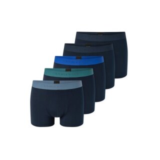 Schiesser Unterwäsche Boxershorts 95/5 Organic Cotton Webgummibund dunkelblau Herren - 5 Stück