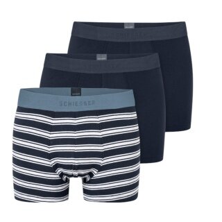 Schiesser Unterwäsche Boxershorts 95/5 Webgummibund 912 mehrfarbig gestreift Herren - 3 Stück