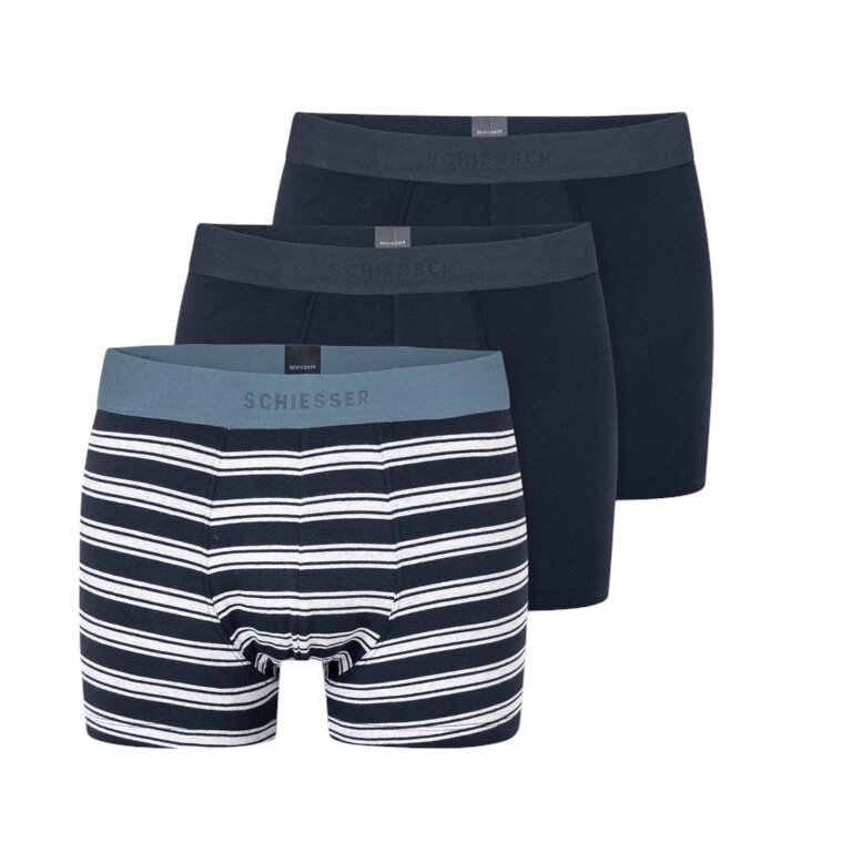 Schiesser Unterwäsche Boxershorts 95/5 Webgummibund 912 mehrfarbig gestreift Herren - 3 Stück